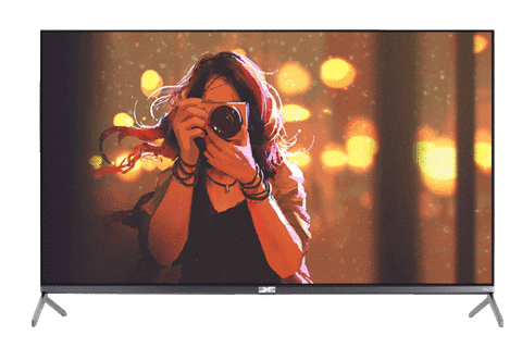 A visual slideshow on an LCD TV